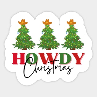 Howdy Christmas Sticker